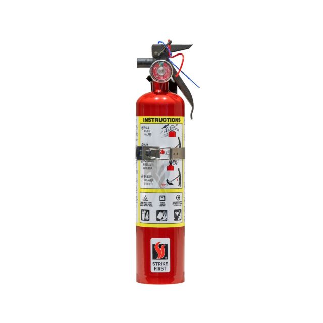 STRIKE FIRST 2.5 LB ABC FIRE EXTINGUISHER WITH VEHICLE BRACKET